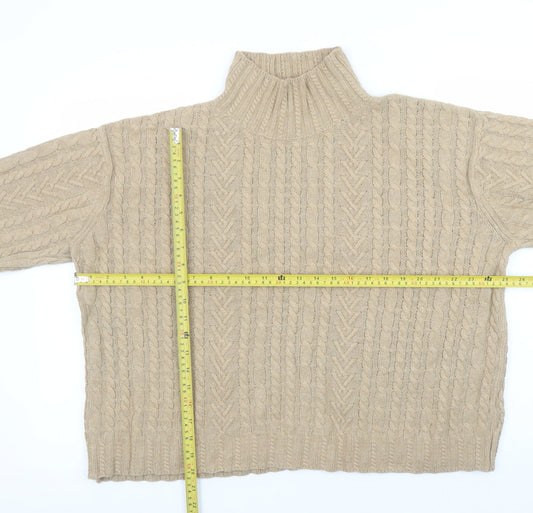 Womens UK Size L Marks and Spencer Beige Pullover Jumper