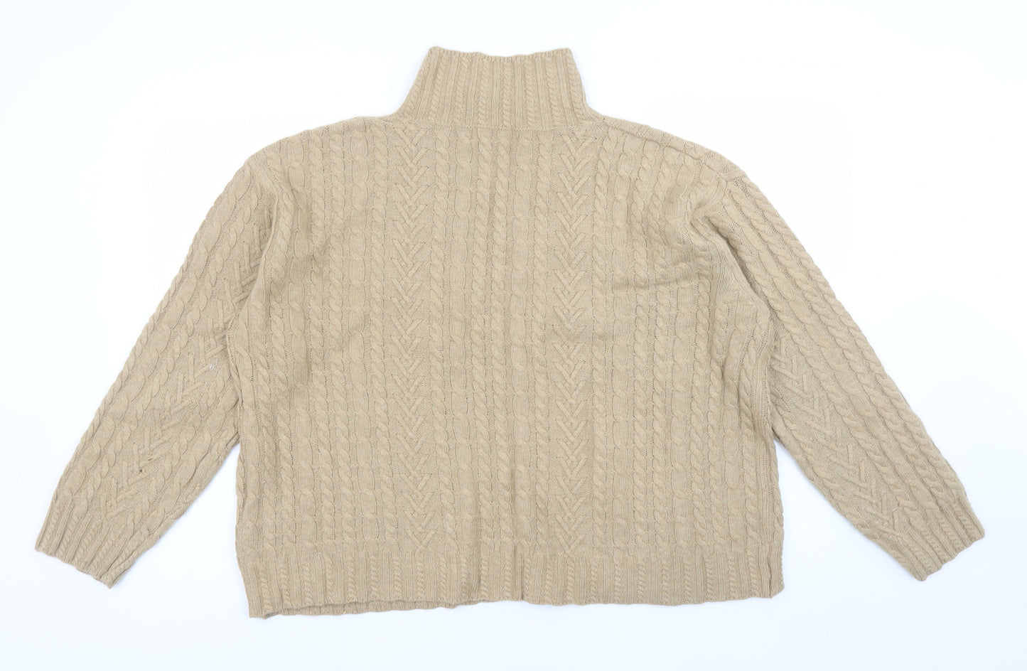 Womens UK Size L Marks and Spencer Beige Pullover Jumper