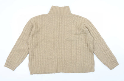 Womens UK Size L Marks and Spencer Beige Pullover Jumper