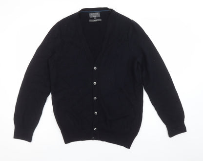 Marks and Spencer Men's Black Small Cardigan Knit Tailored Fit
