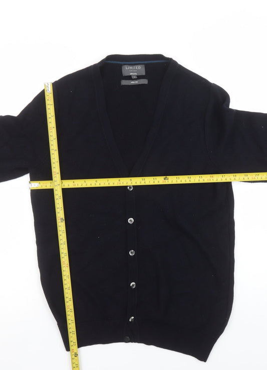 Marks and Spencer Men's Black Small Cardigan Knit Tailored Fit