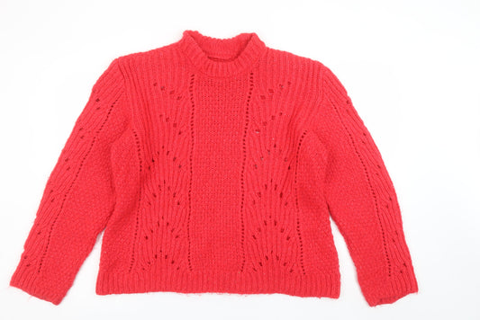Womens UK Size 20 Marks and Spencer Red Pullover Jumper
