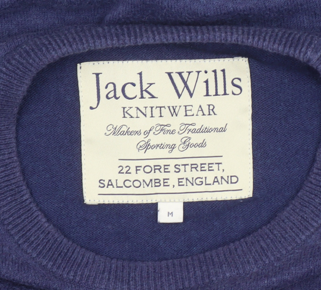 Jack Wills Men’s Blue Cotton Crew Neck Pullover Jumper M