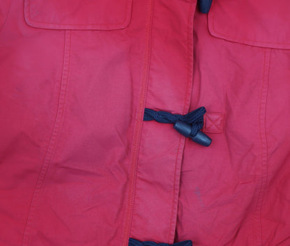 Womens UK Size M Lands' End Red Duffle Coat