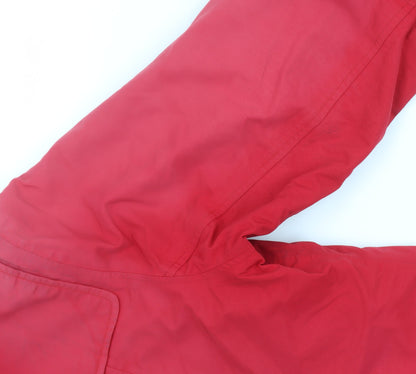 Womens UK Size M Lands' End Red Duffle Coat