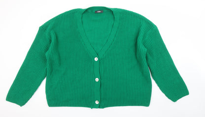 Womens UK Size 1618 Studio Green Cardigan Jumper