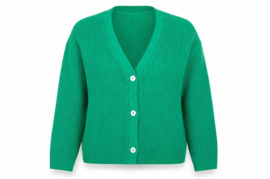 Womens UK Size 1618 Studio Green Cardigan Jumper