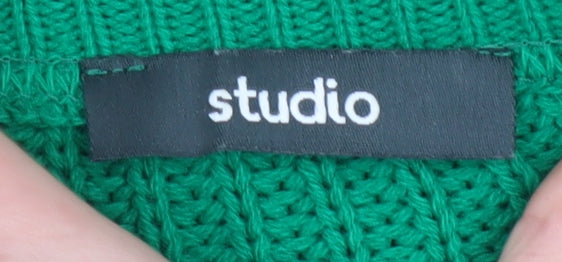 Womens UK Size 1618 Studio Green Cardigan Jumper