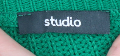 Womens UK Size 1618 Studio Green Cardigan Jumper