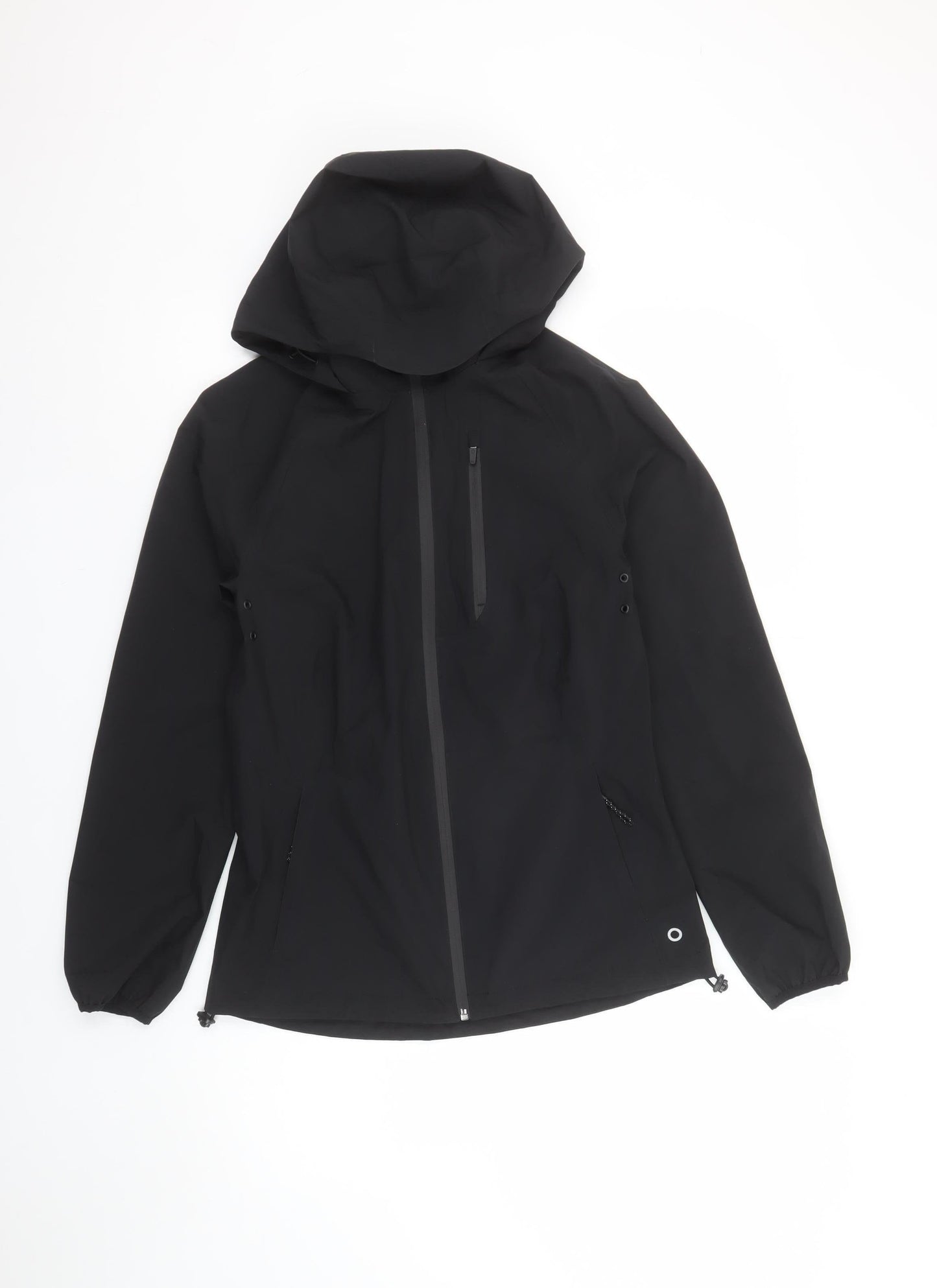 Womens UK Size 6 Marks and Spencer Black Rain Coat
