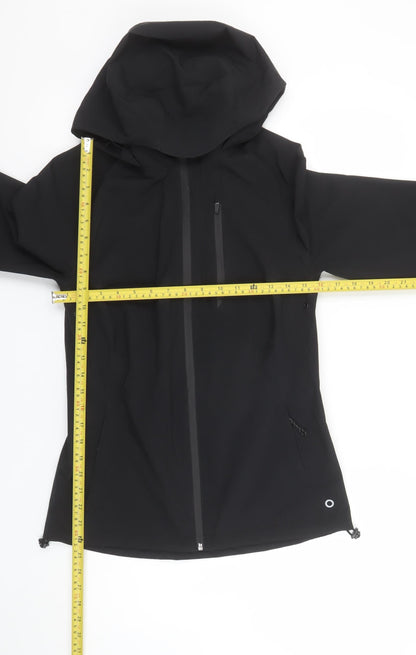 Womens UK Size 6 Marks and Spencer Black Rain Coat