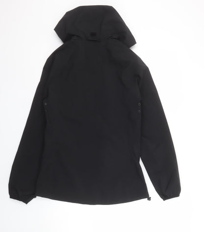 Womens UK Size 6 Marks and Spencer Black Rain Coat