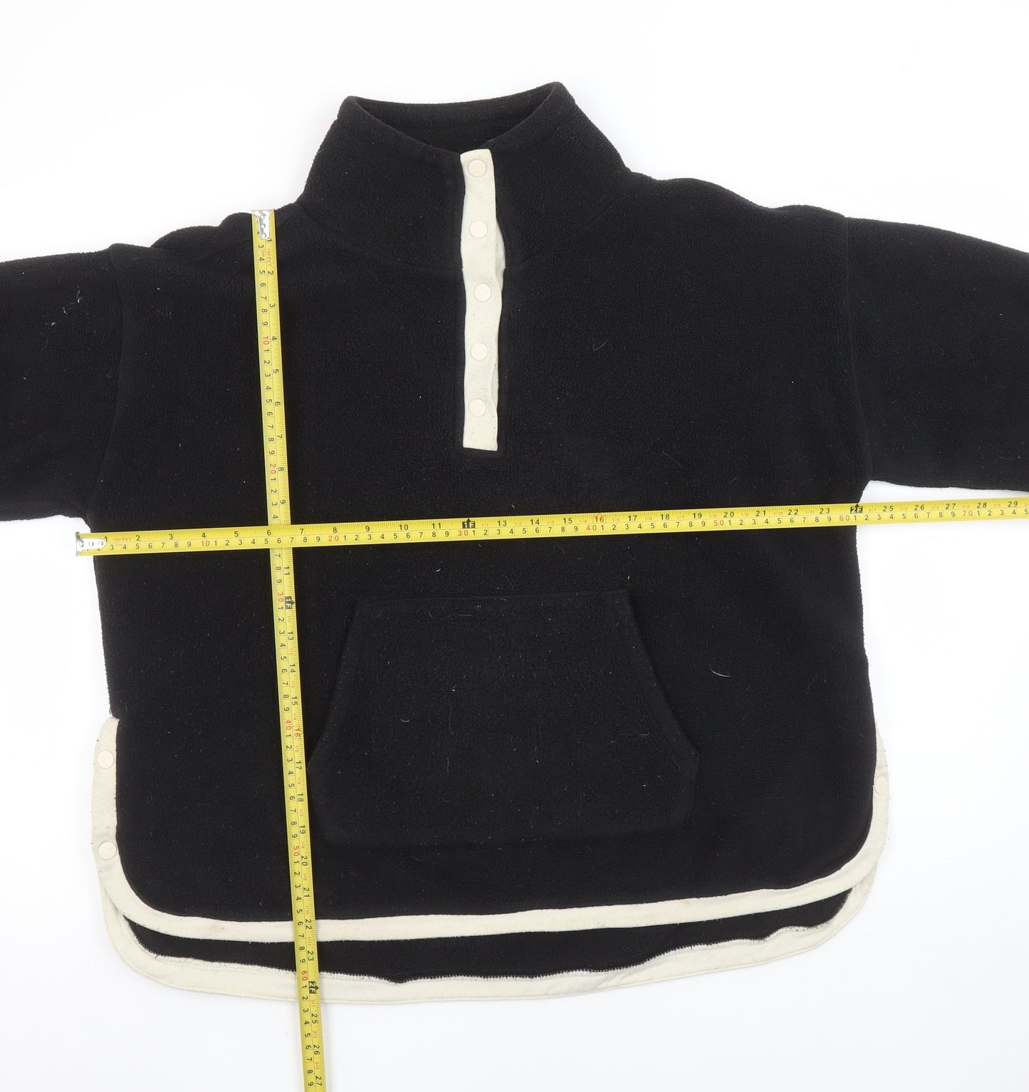 Champion Women’s Black Fleece 1/4 Snap Pullover Sweatshirt Size L