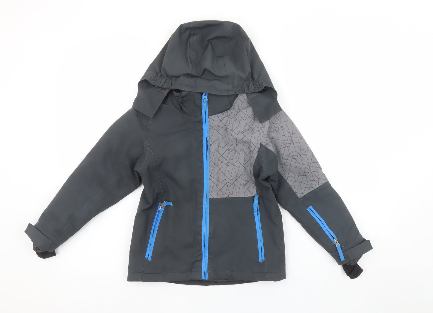 Crane Boys Black Waterproof Hooded Ski Jacket 5-6 Years Winter Outdoor