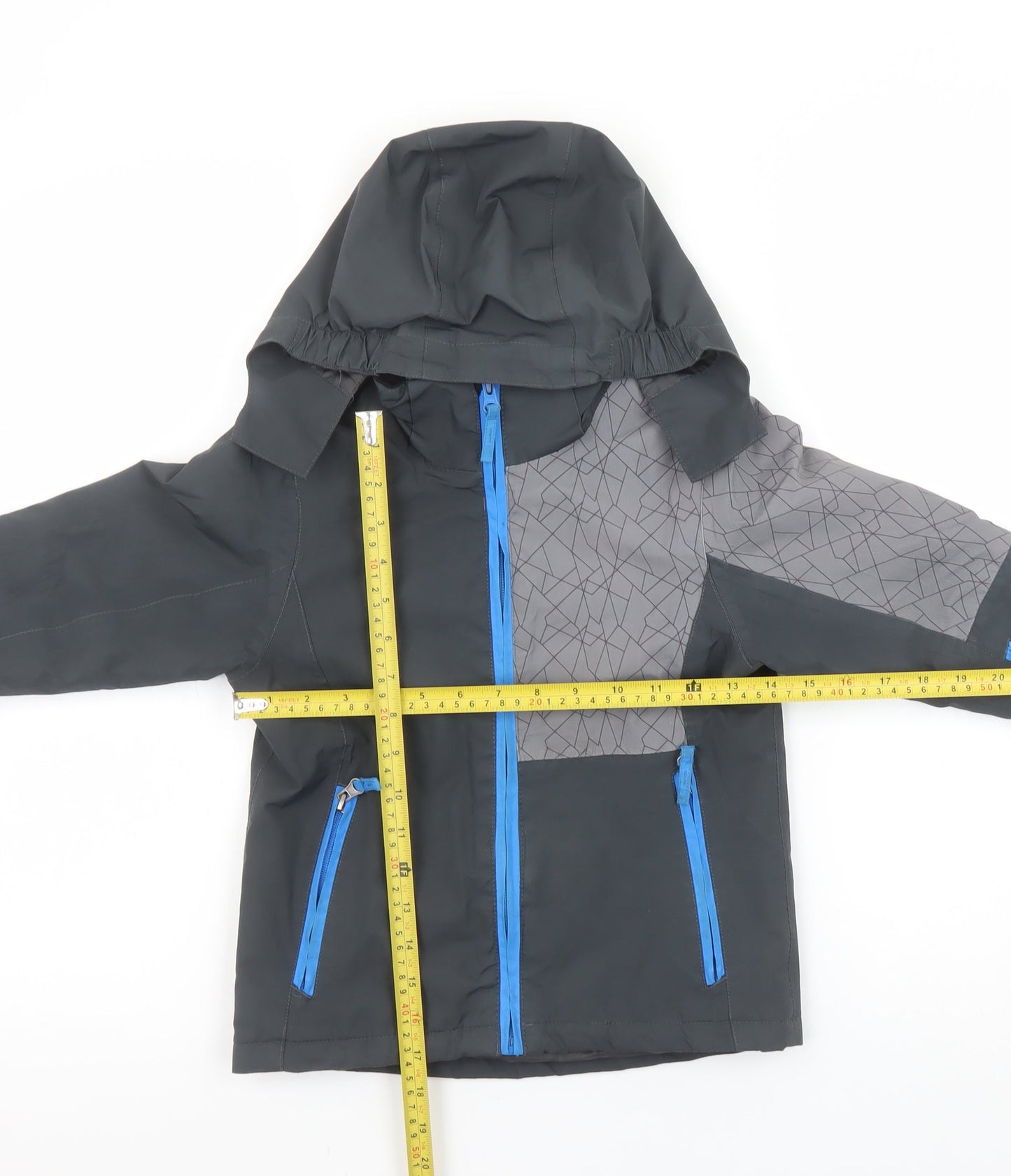 Crane Boys Black Waterproof Hooded Ski Jacket 5-6 Years Winter Outdoor