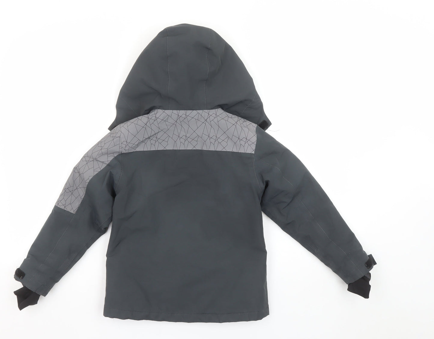 Crane Boys Black Waterproof Hooded Ski Jacket 5-6 Years Winter Outdoor