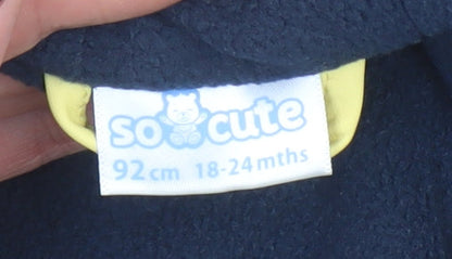 So Cute Yellow Unisex Baby 18-24 Months Waterproof Hooded Rain Coat