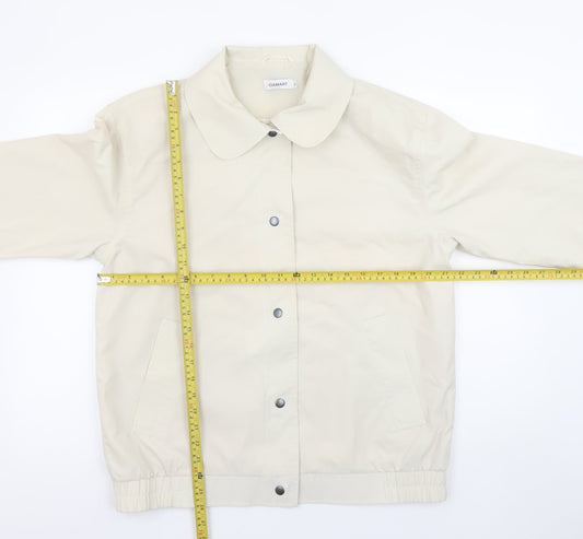 Damart Women Beige Size 14 Basic Jacket Polyester Mid-Length