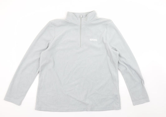 Regatta Women’s Grey 1/4 Zip Fleece Sweatshirt UK 18 Outdoor Pullover