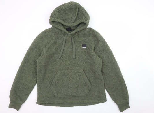 Bench Women’s Green Pullover Hoodie Fleece L UK 24 Winter Warm Sweatshirt