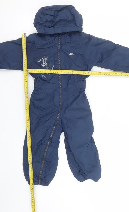 Trespass Unisex Baby Blue Waterproof Hooded Snowsuit 18-24 Months