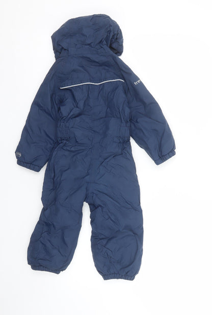 Trespass Unisex Baby Blue Waterproof Hooded Snowsuit 18-24 Months