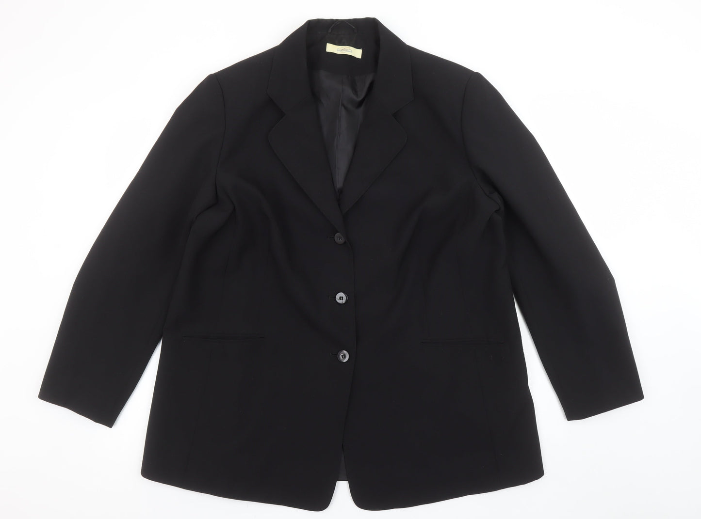 Classics Women's Black Polyester Single-Breasted Blazer Size 20