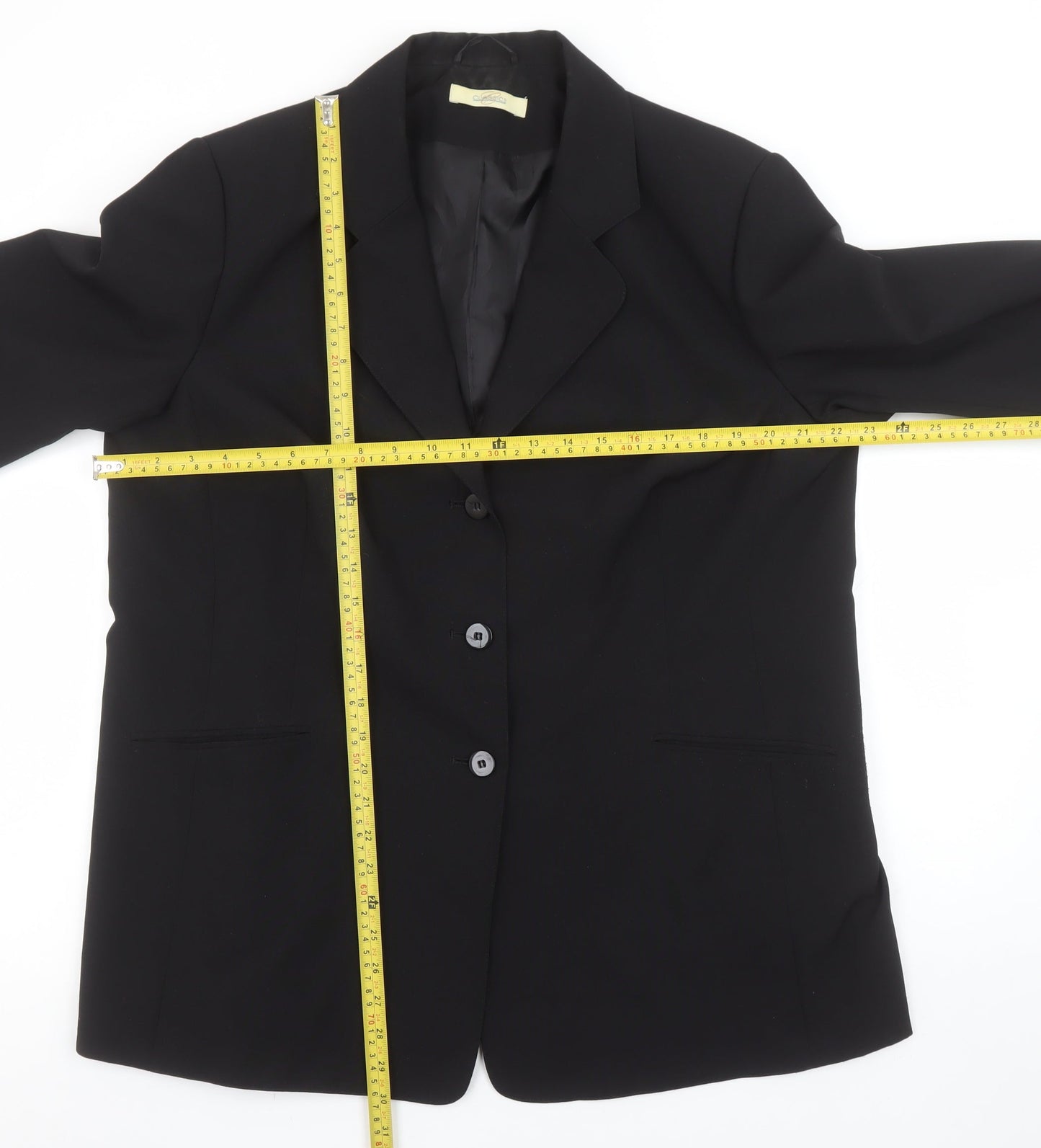 Classics Women's Black Polyester Single-Breasted Blazer Size 20
