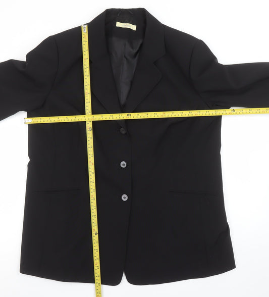 Classics Women's Black Polyester Single-Breasted Blazer Size 20