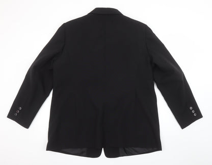 Classics Women's Black Polyester Single-Breasted Blazer Size 20