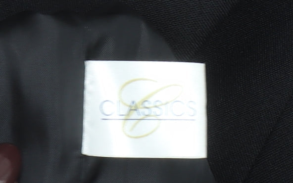 Classics Women's Black Polyester Single-Breasted Blazer Size 20