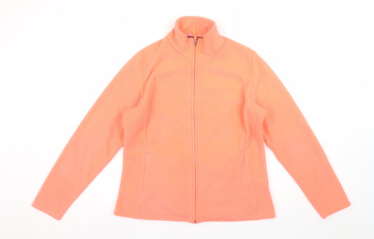 Marks and Spencer Women’s Orange Fleece Zip Jacket Size 14