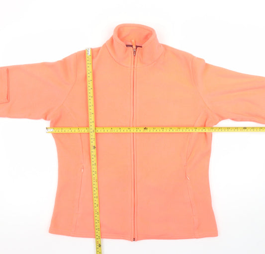 Marks and Spencer Women’s Orange Fleece Zip Jacket Size 14