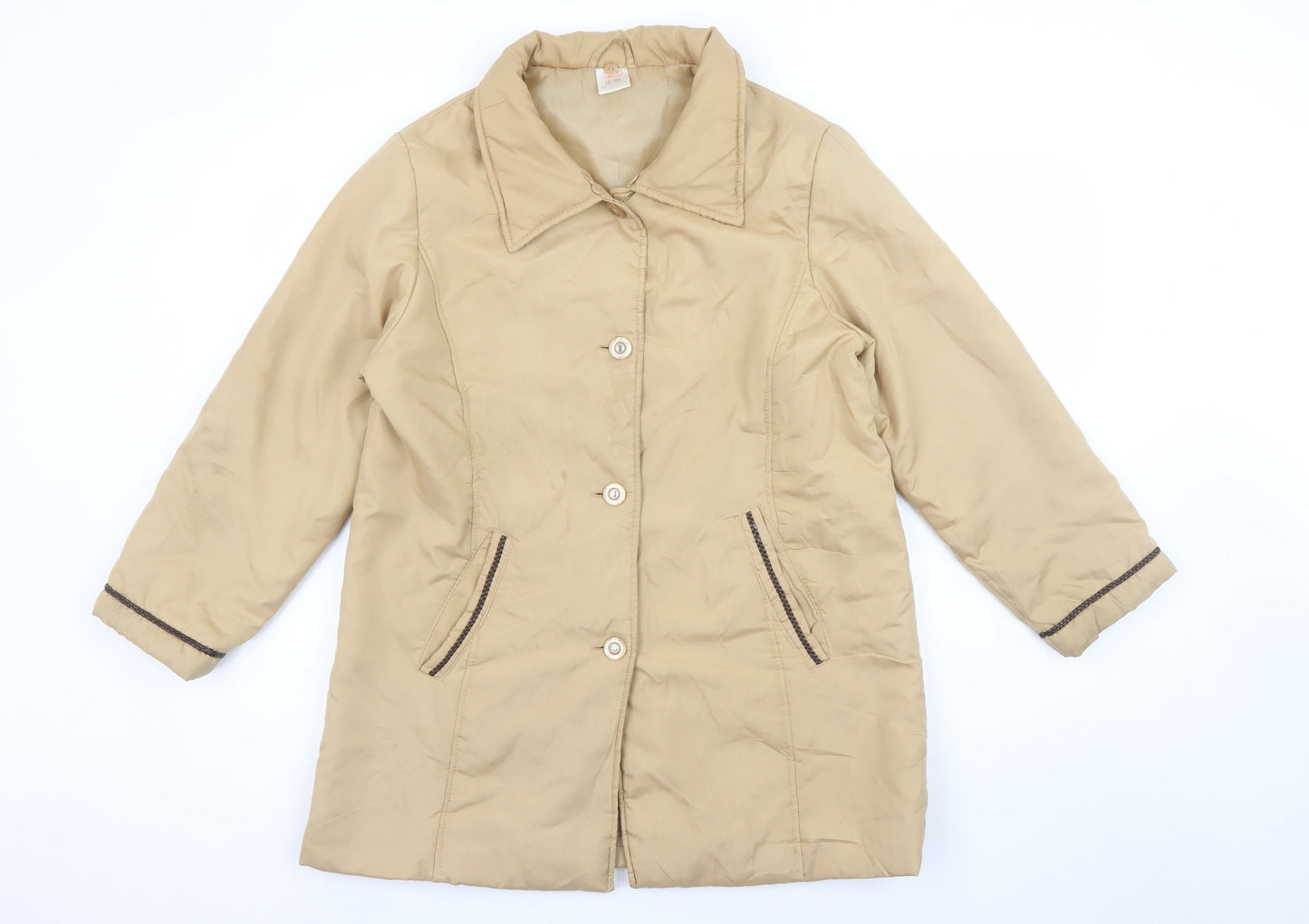 Womens UK Size 10/12 Neville Beige Overcoat