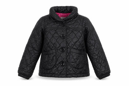 Girls UK Size 9-10 Years H&M Black Quilted Coat