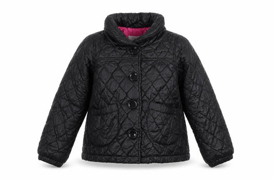 Girls UK Size 9-10 Years H&M Black Quilted Coat