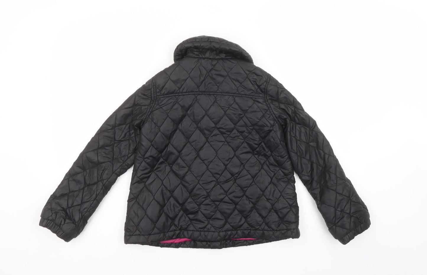 Girls UK Size 9-10 Years H&M Black Quilted Coat