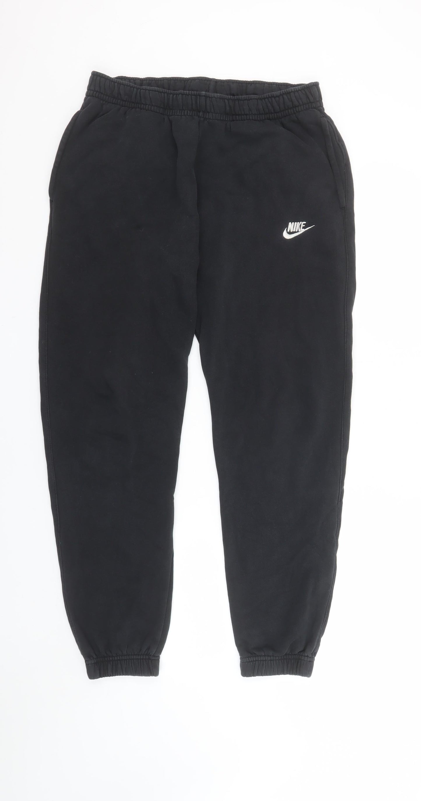 Nike Men's Black Jogger Trousers M Regular Fit Fleece Comfort