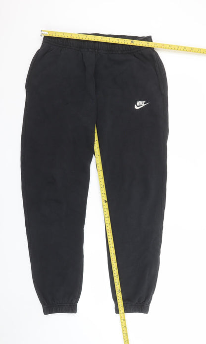Nike Men's Black Jogger Trousers M Regular Fit Fleece Comfort