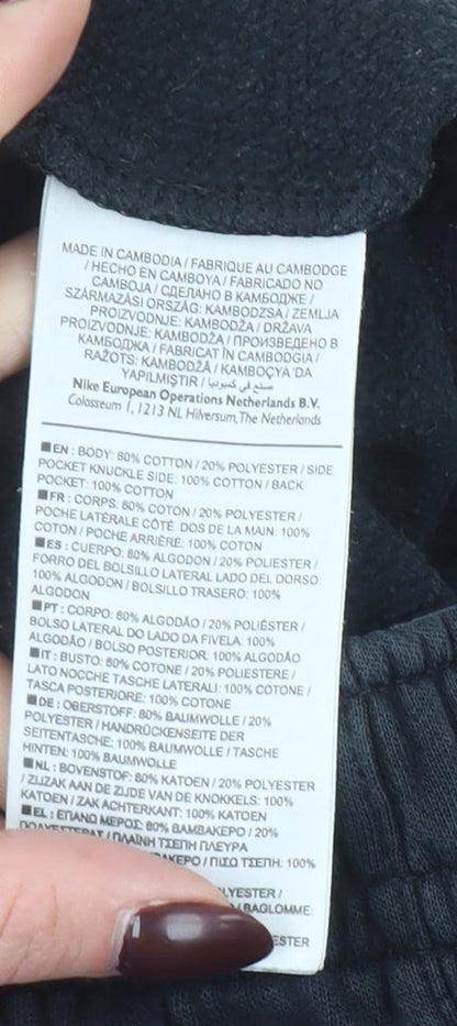 Nike Men's Black Jogger Trousers M Regular Fit Fleece Comfort