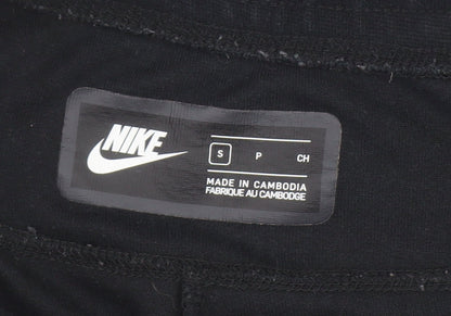 Nike Women's Black Jogger Trousers S Fleece Casual Tapered Fit