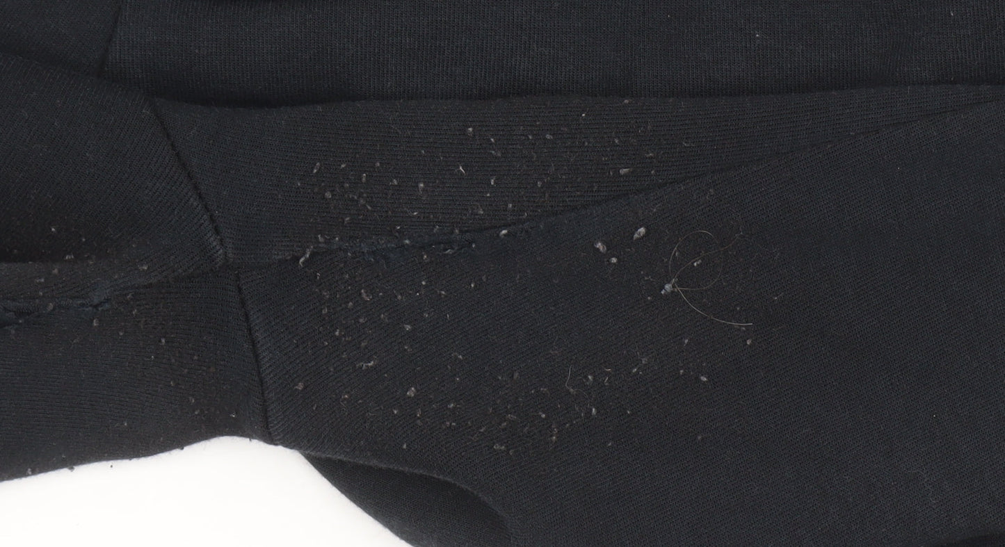 Nike Women's Black Jogger Trousers S Fleece Casual Tapered Fit