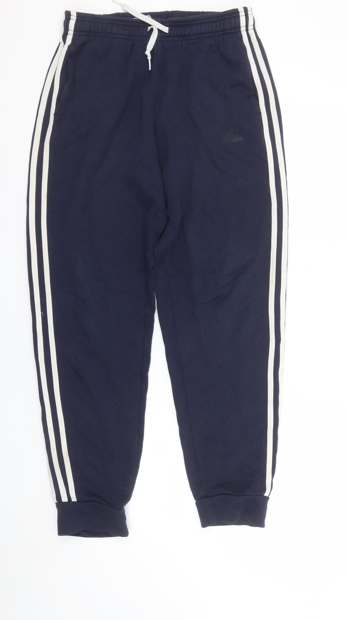 Adidas Boys Blue Jogger Trousers 13-14 Years Elastic Waist Sweatpants