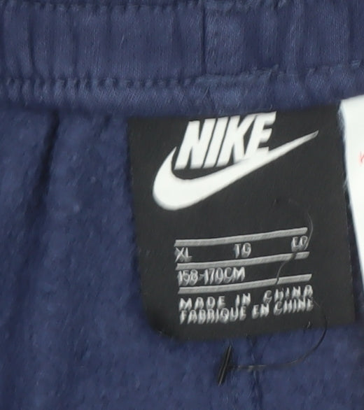 Boys UK Size XL Nike Regular Fit Jogger Blue Trousers