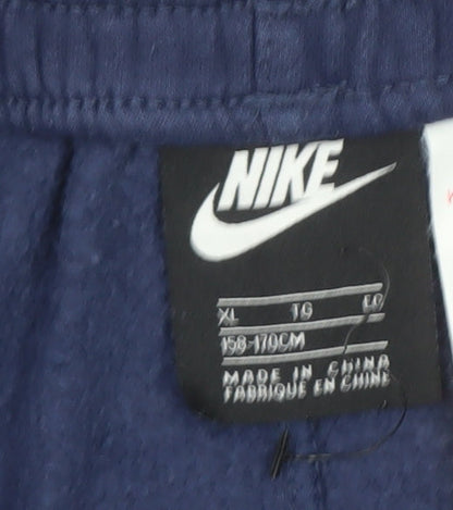 Boys UK Size XL Nike Regular Fit Jogger Blue Trousers
