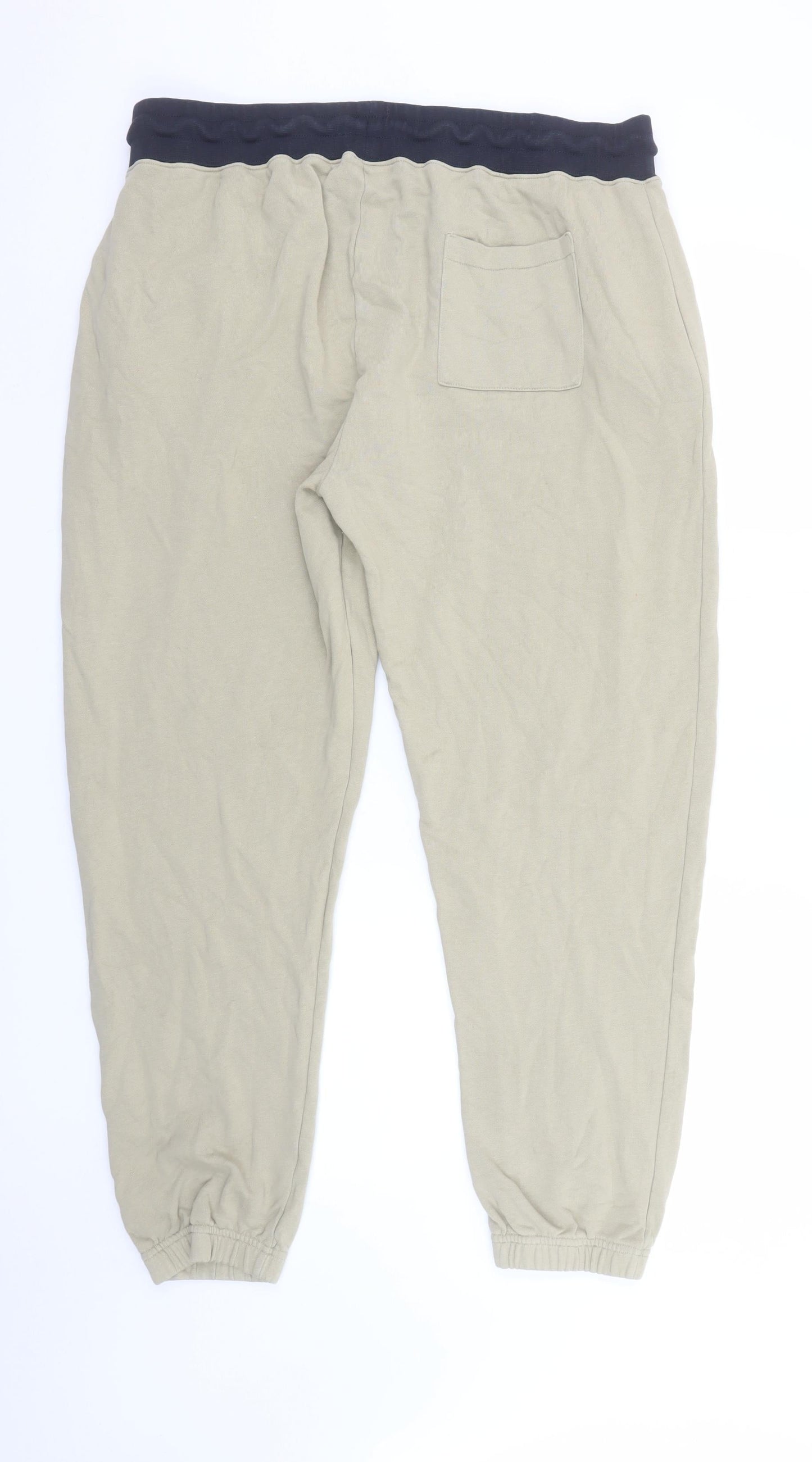 Mens UK Size 2XL Mr P. Regular Fit Jogger Beige Trousers