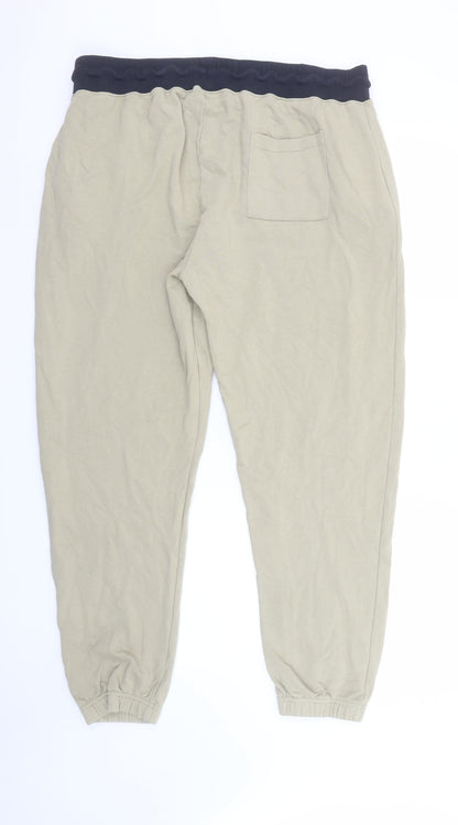 Mens UK Size 2XL Mr P. Regular Fit Jogger Beige Trousers
