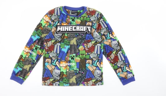 George Boys Multicoloured Minecraft Fleece Pyjama Top 13-14 Years