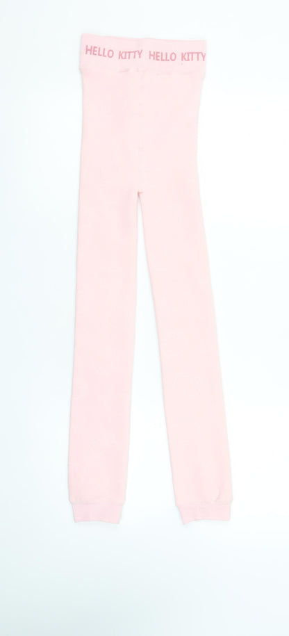 Primark Teens Pink Hello Kitty Leggings Size S Elastic Waist Knit
