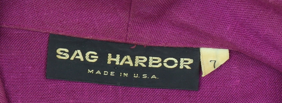 Womens UK Size 10 Sag Harbor Regular Purple Blazer